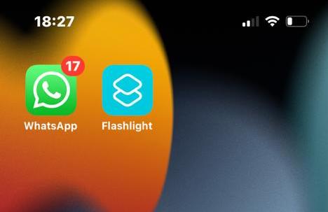 ios iphone 13 flashlight icon