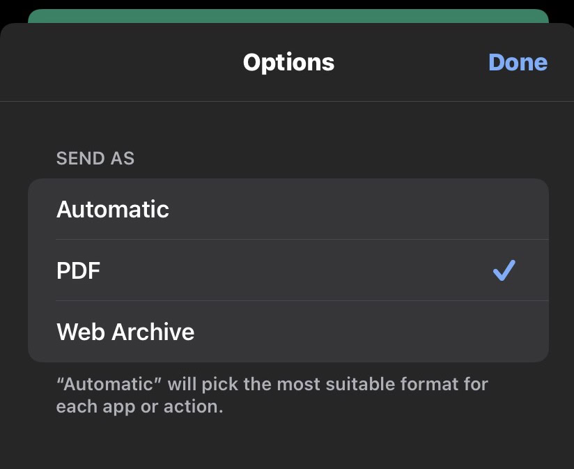 ios send as pdf