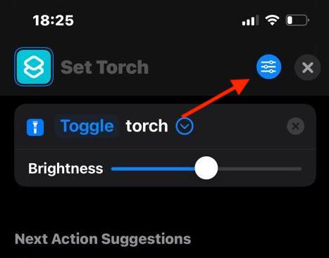 ios shortcuts flashlight settings