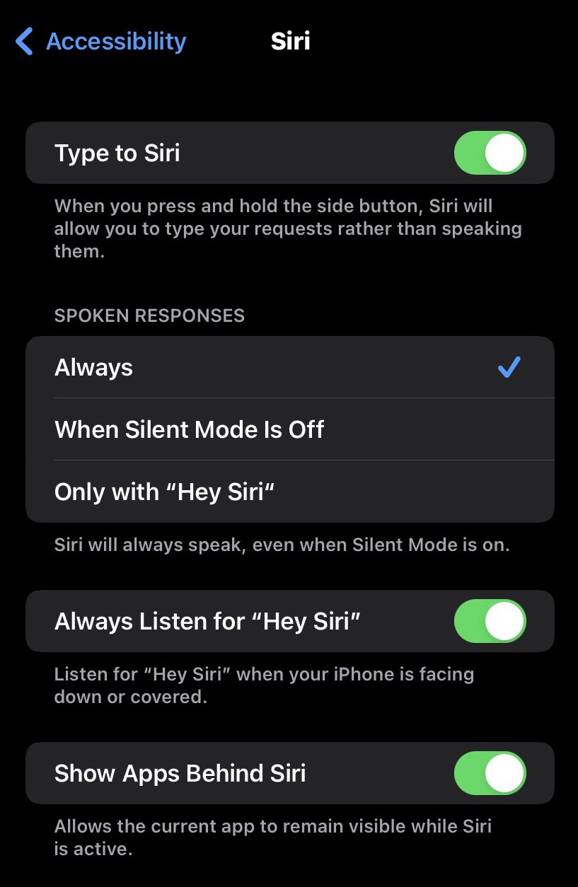 iphone siri options accessibility