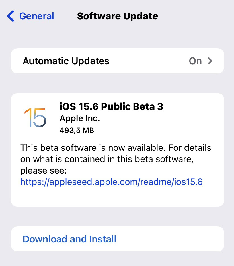 atualização de software ios