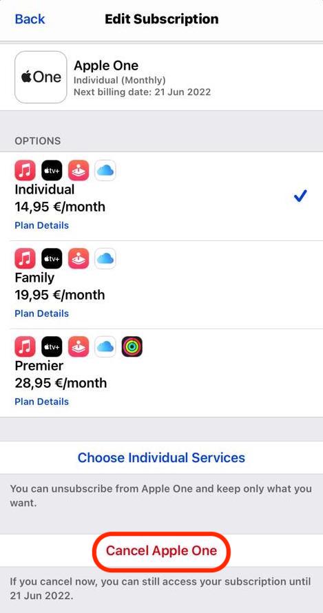 ios subscriptions cancel