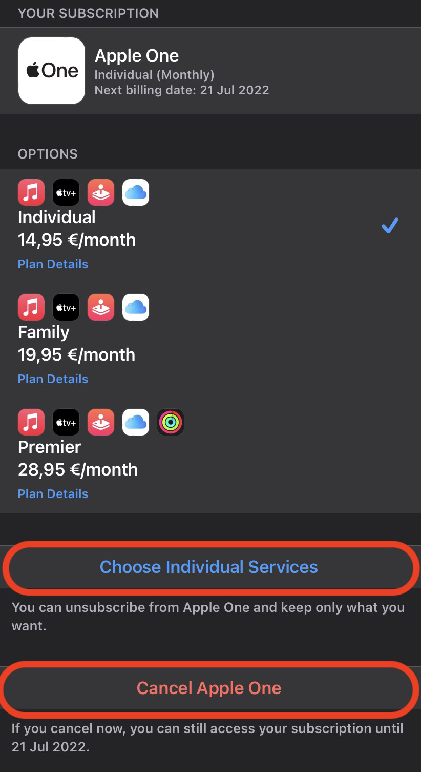 ios subscriptions cancel