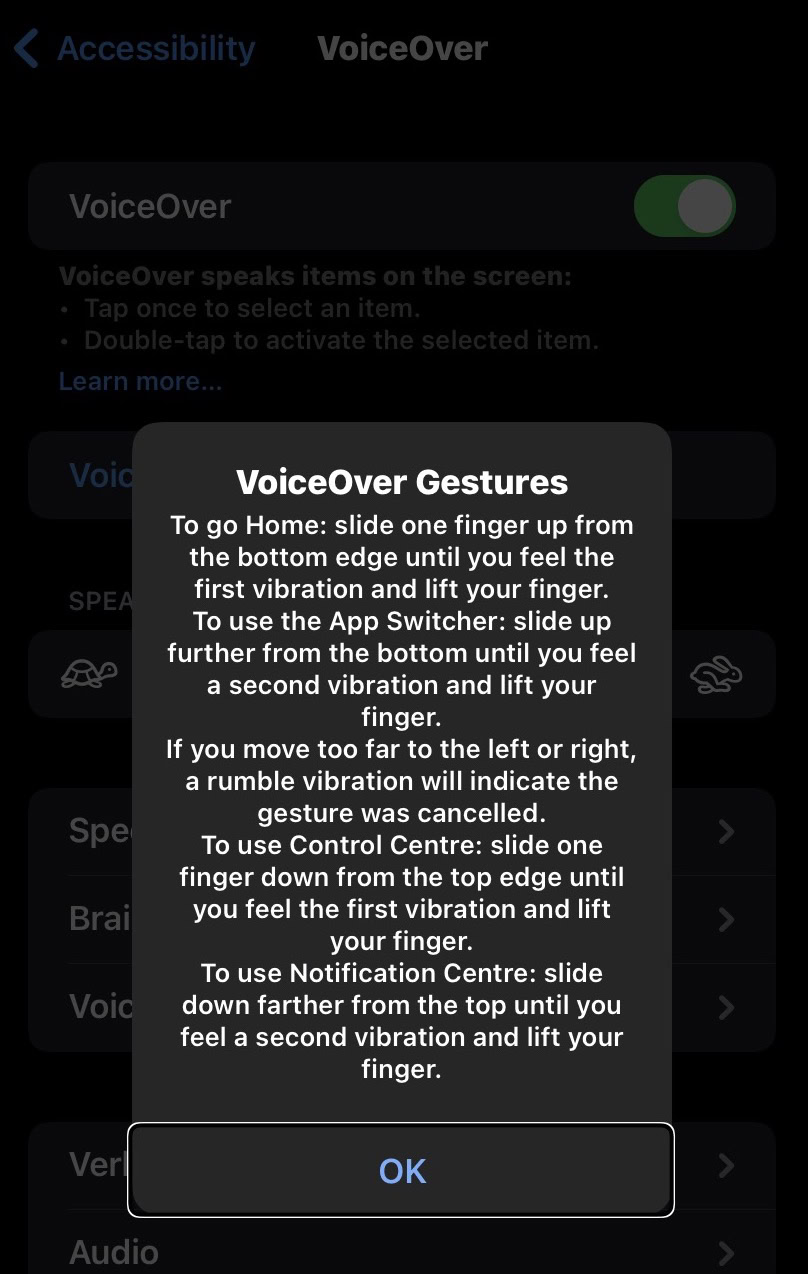 ios voiceover