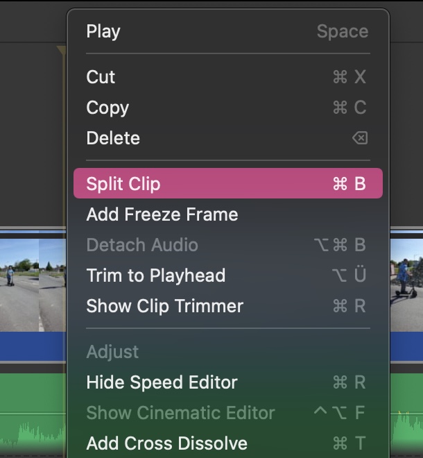 mac imovie split clip