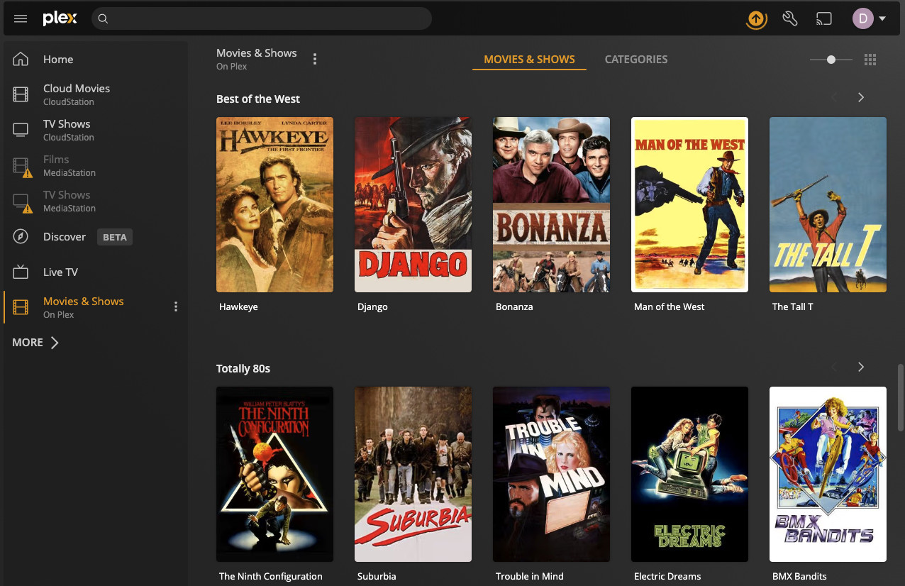 plex movies and tv show recommendations