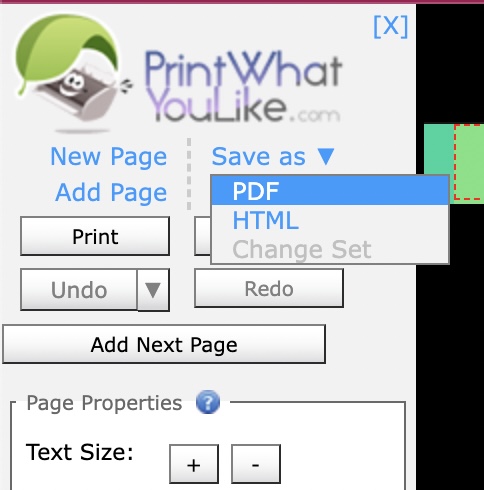 print what you like save website as pdf