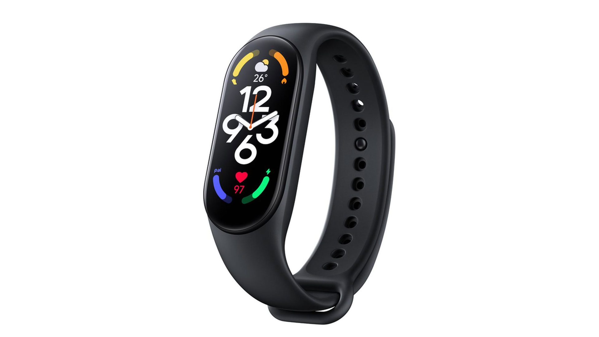 xiaomi mi band 7 on white background