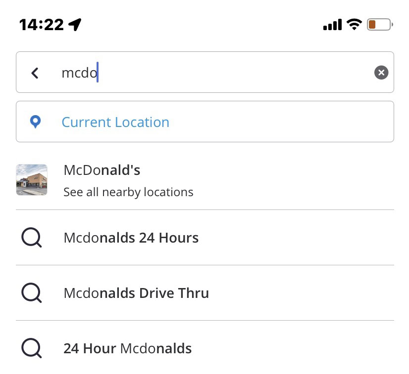 yelp app search