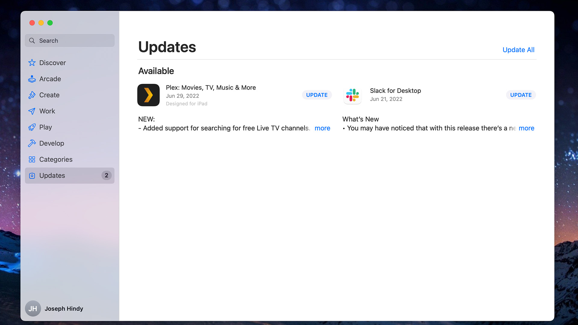 App Store Updates macOS