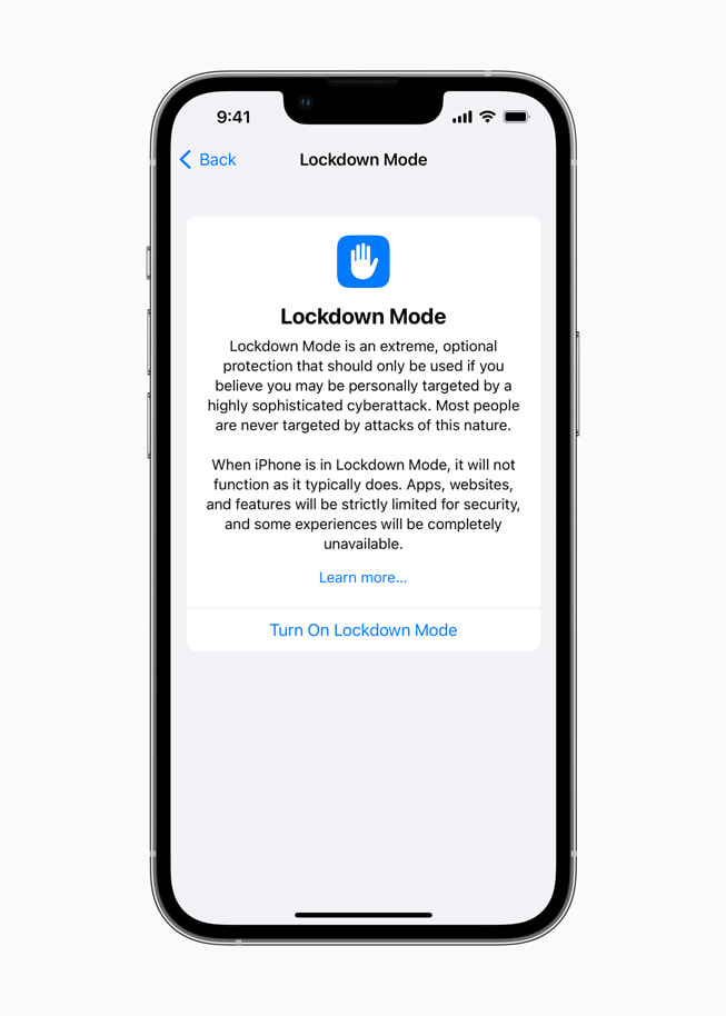 Apple Lockdown Mode official image