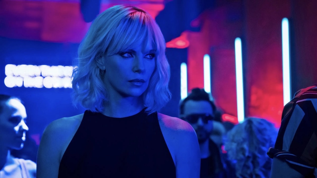 Charlize Theron in a club in Atomic Blonde - movies like the gray man