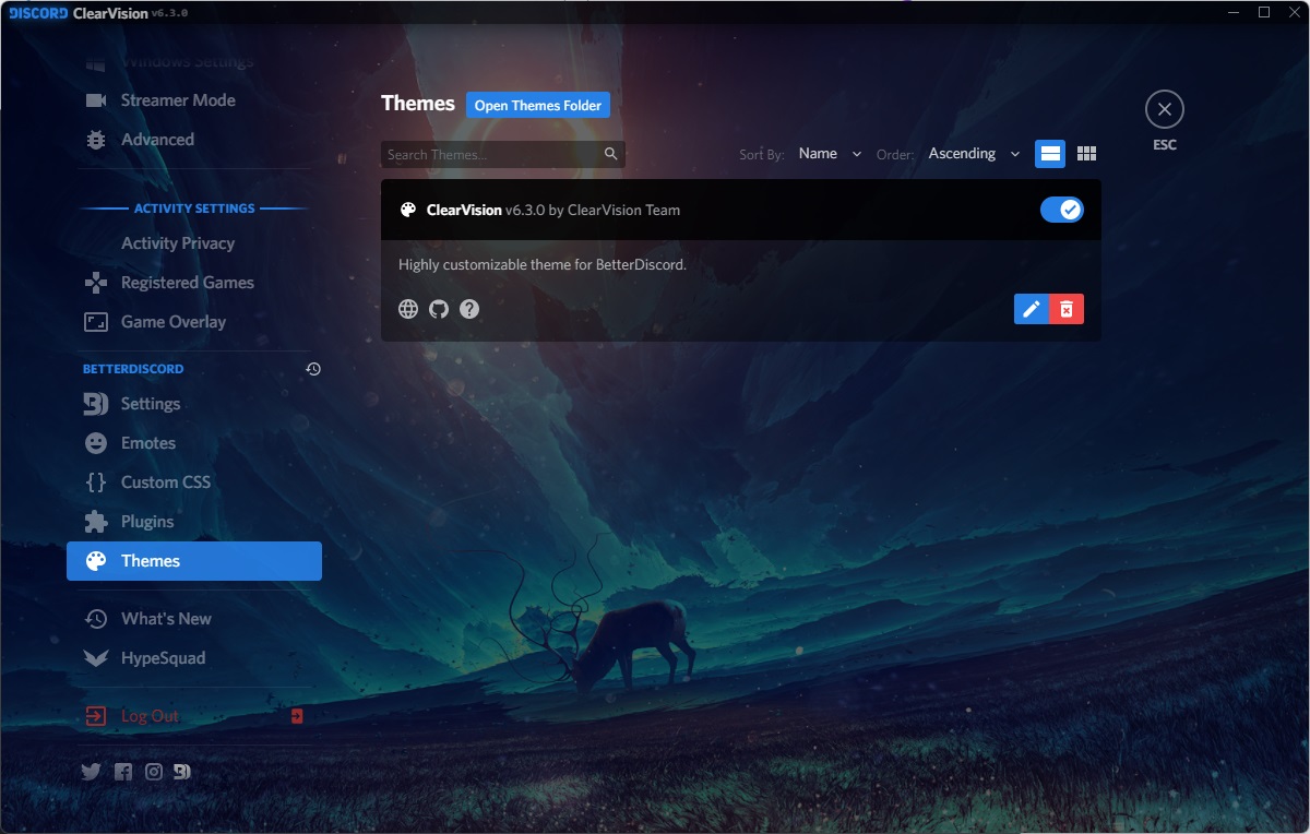 ClearVision theme BetterDiscord