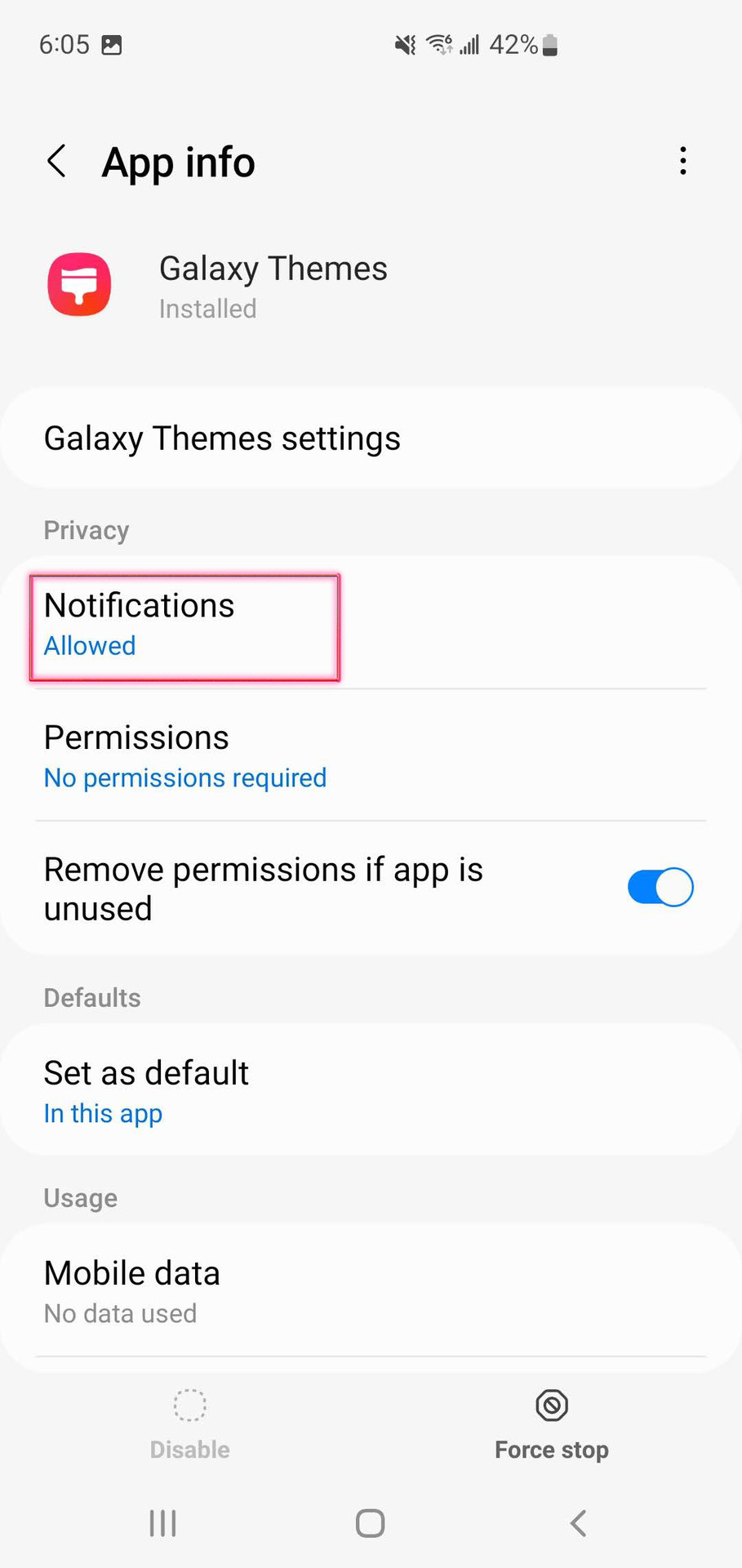 Disable Samsung Galaxy Themes deals and offers 3