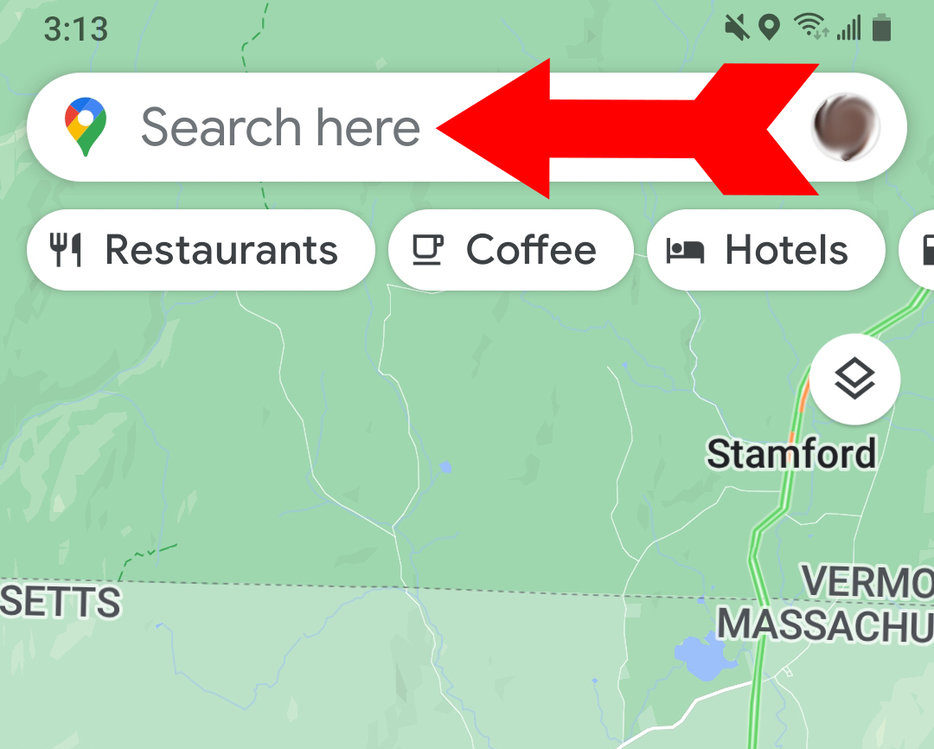 Map search box
