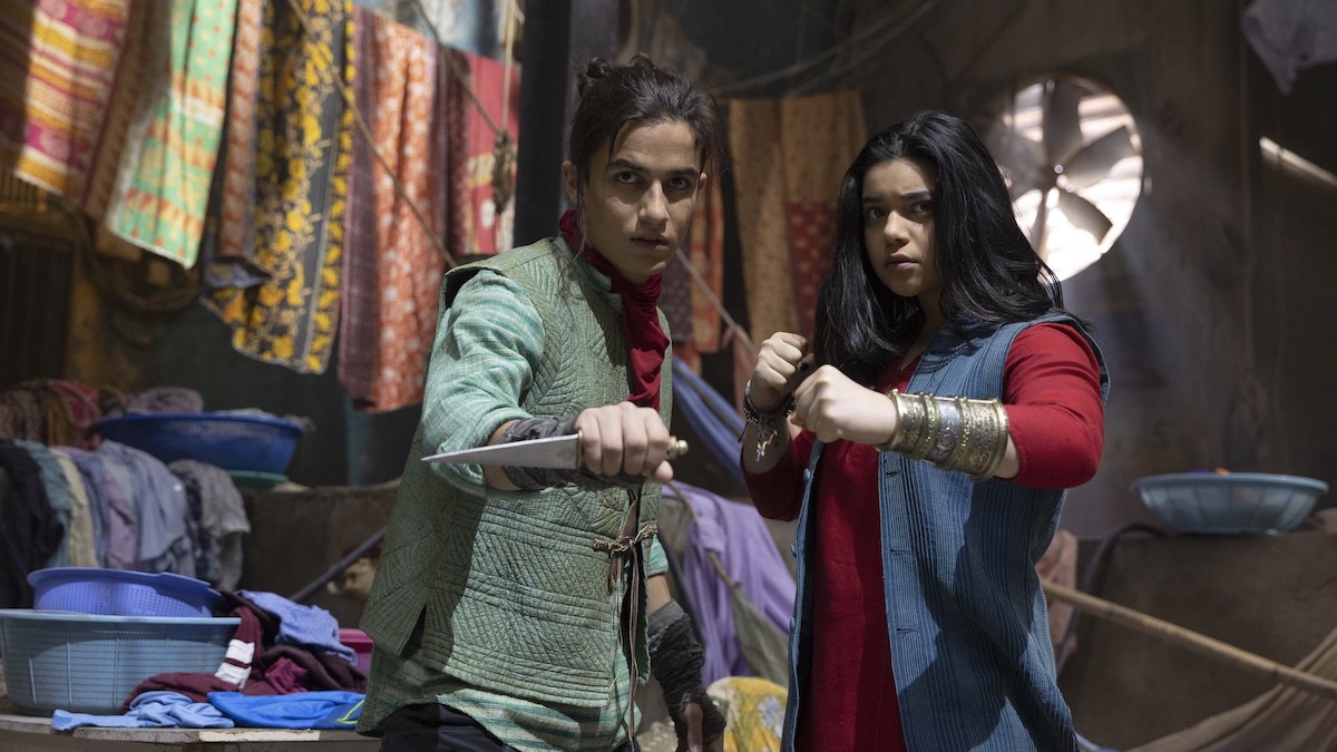 Kamala and Karim prepare to fight in Mrs. Marvel