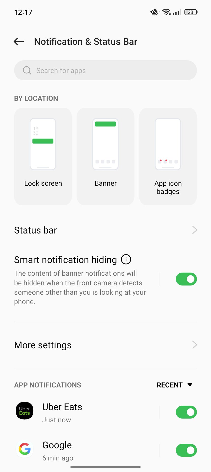 OPPO Reno 8 Pro smart notification hiding
