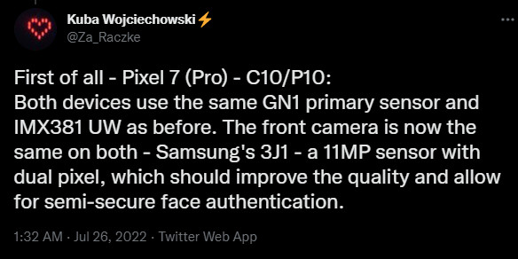 Pixel 7 series cameras Kuba Wojciechowski