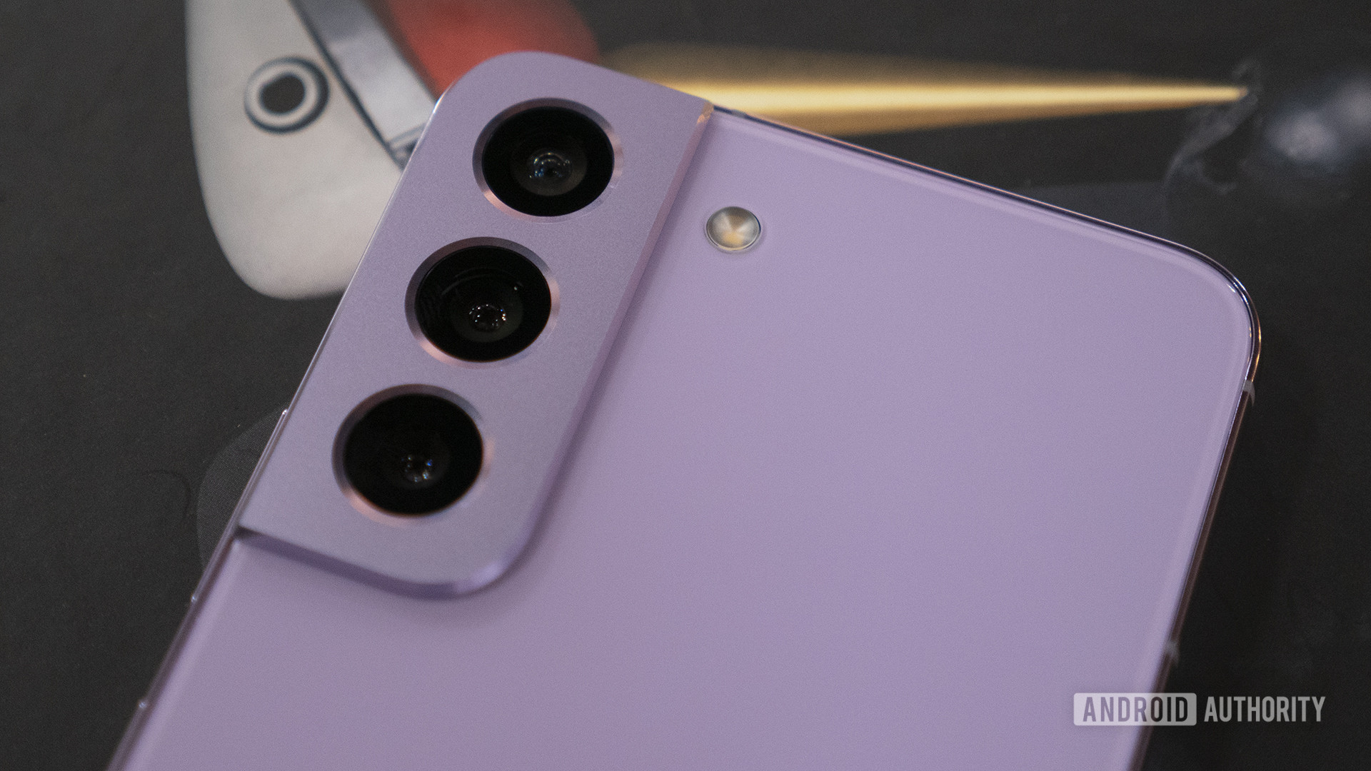 Samsung Galaxy S22 Bora Purple Close Up On Camera Module