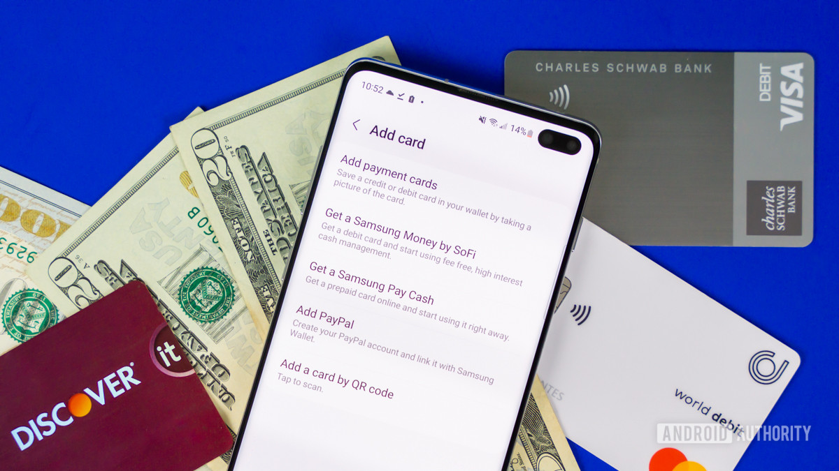 Samsung Wallet Settings page stock image
