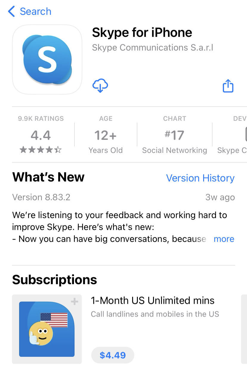 Skype iOS