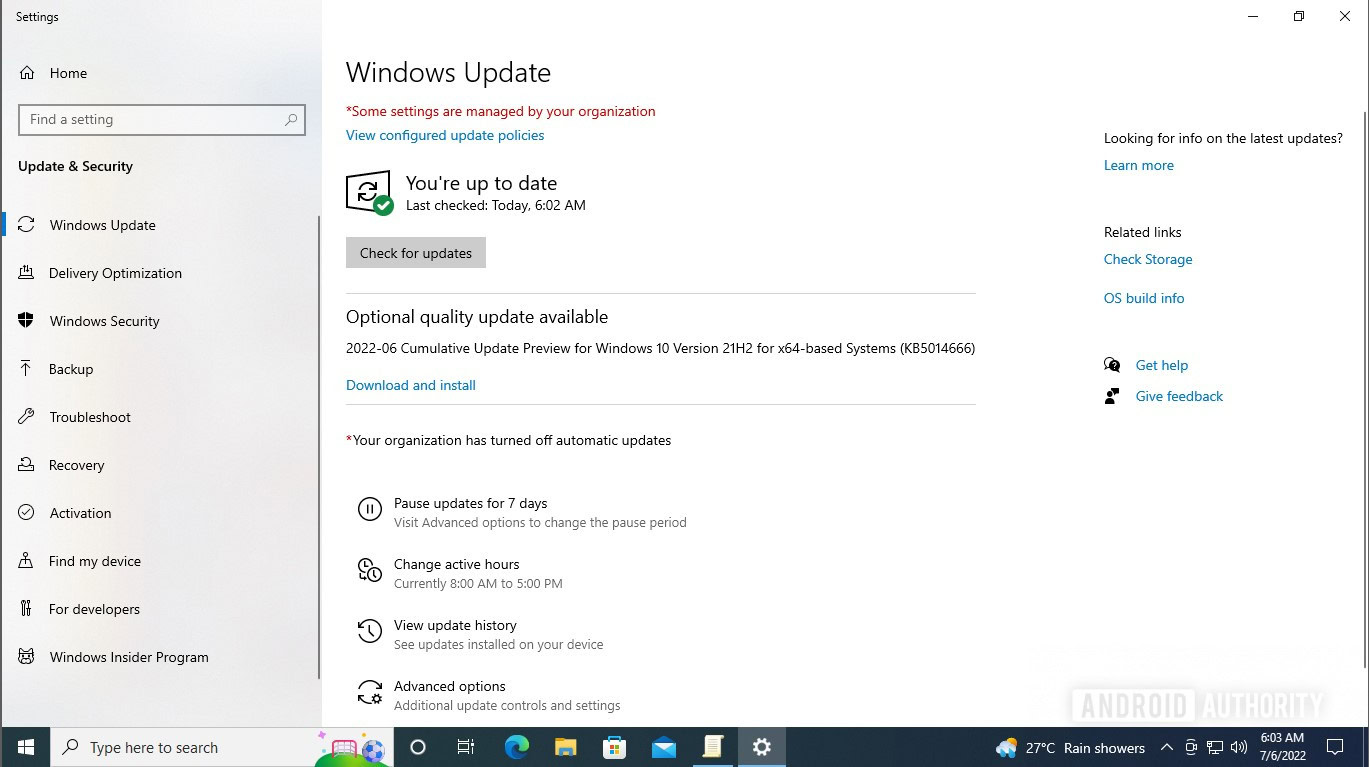 Windows 10 updates disabled