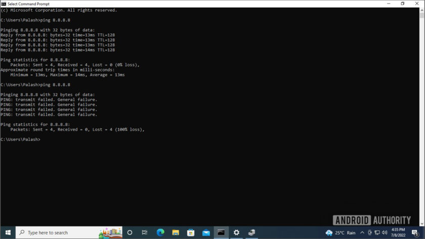 How to do a ping test on Windows - Android Authority