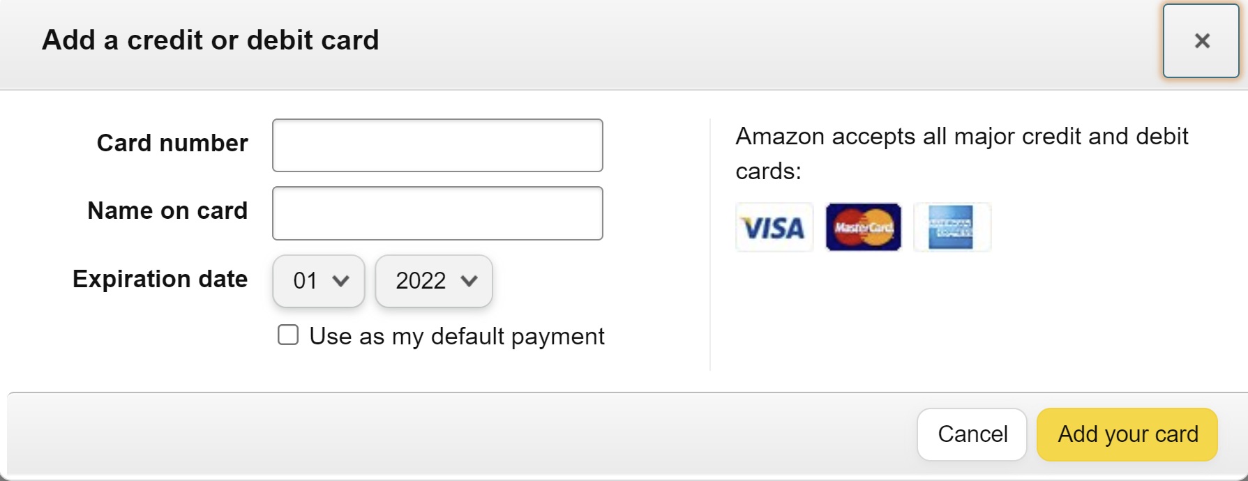 Add Amazon Payment Method at Checkout 2