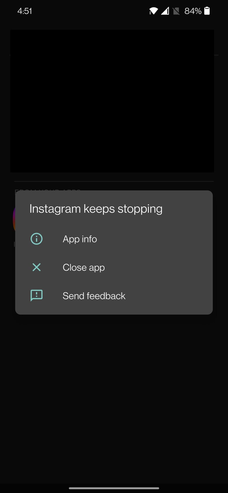 app crashing notification