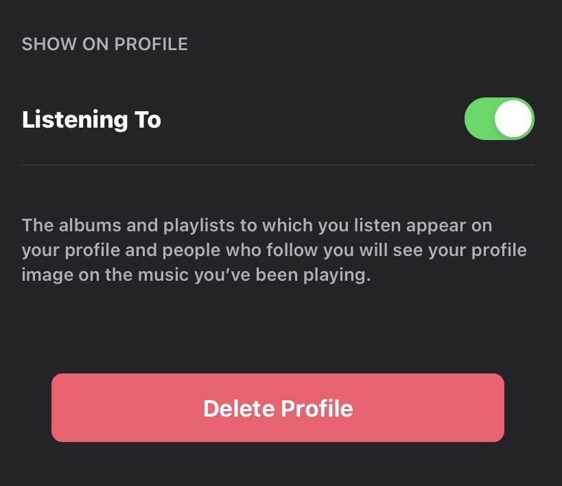 apple music ios delete profile