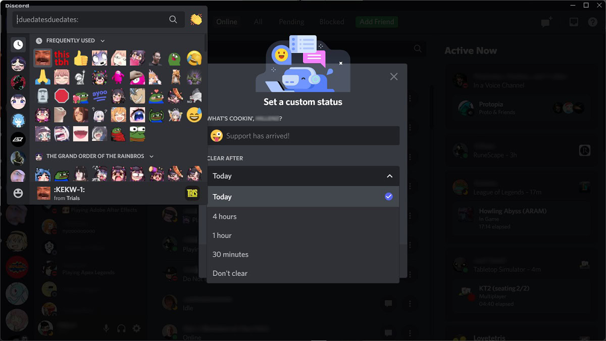 changing discord status on desktop