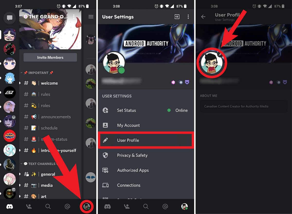 How to change your profile picture on Discord Android Authority