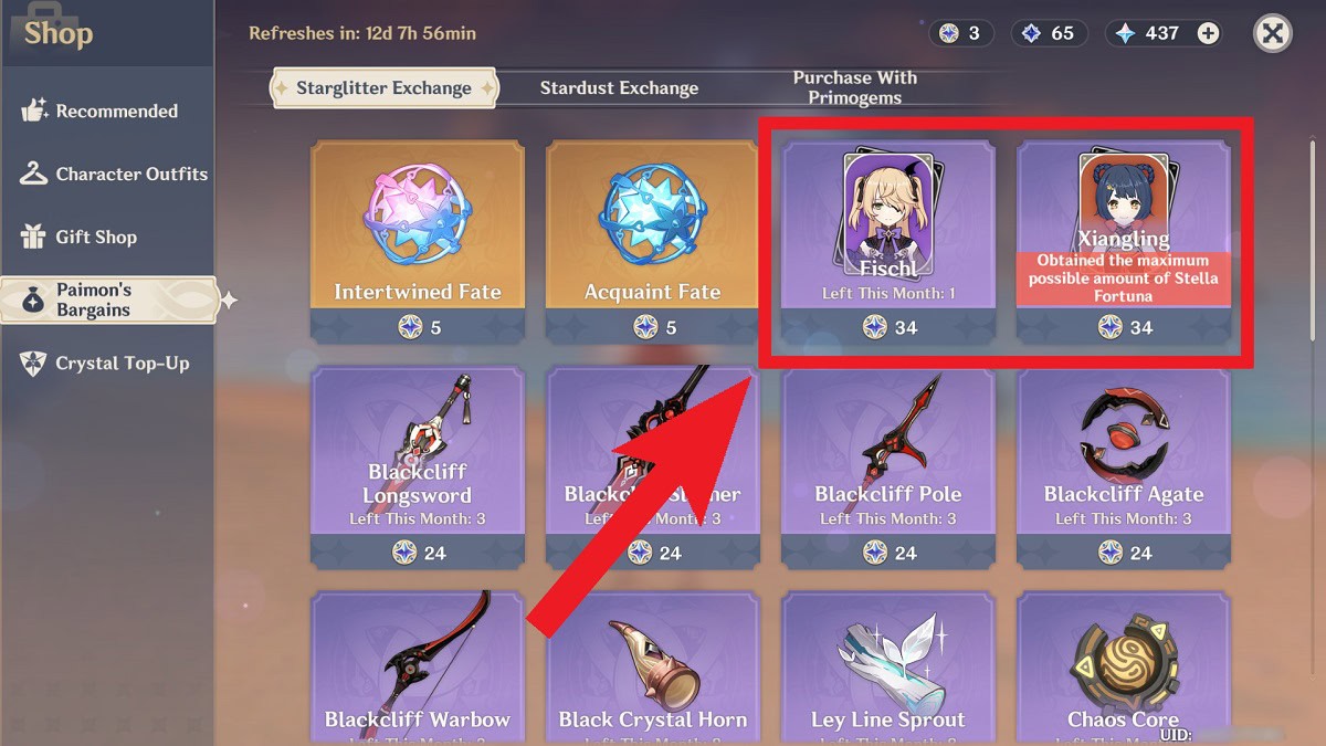 characters in shop