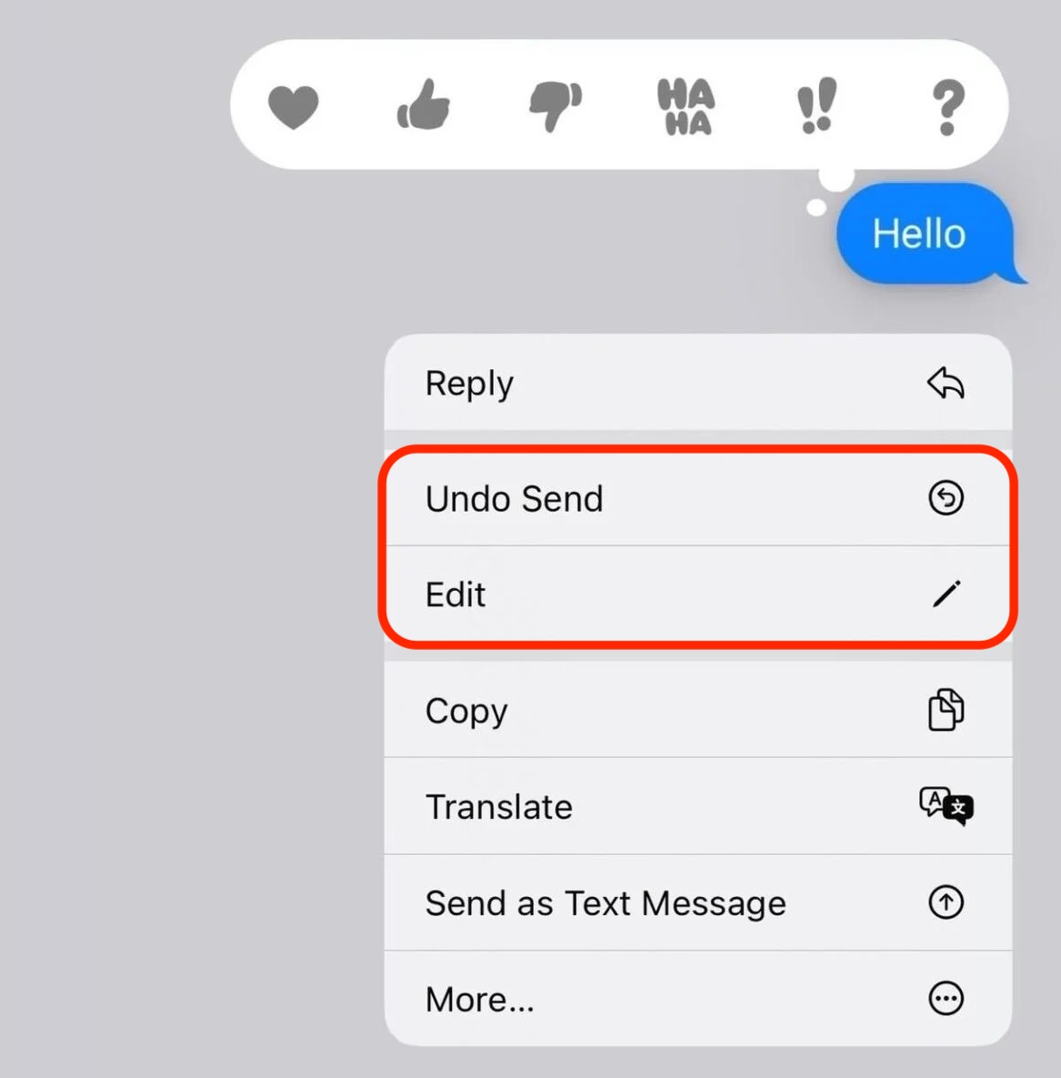 edit or unsend imessage ios16