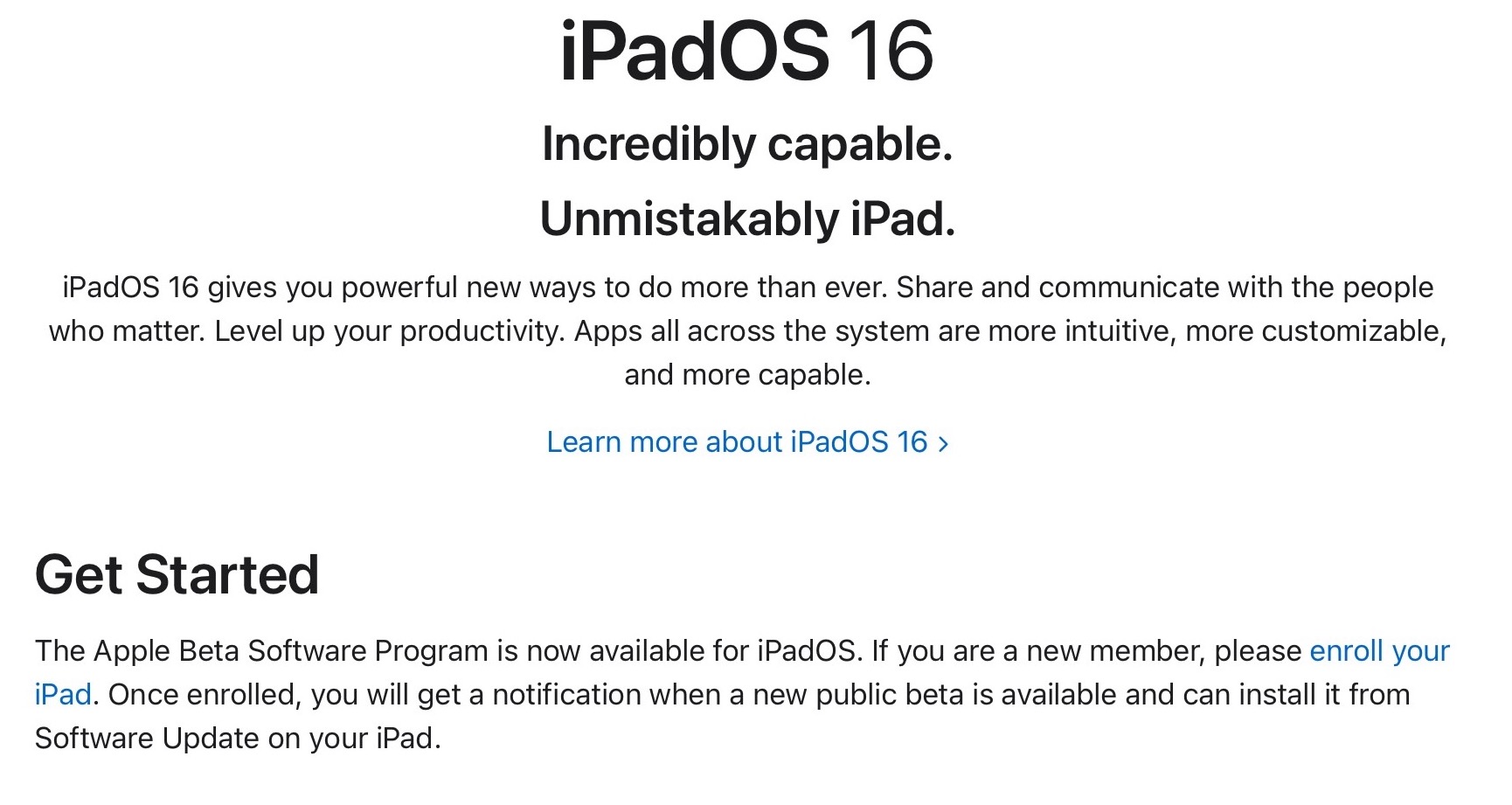 Sign up for iOS 16