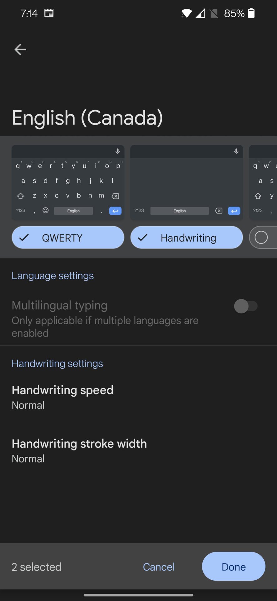 gboard enable handwriting keyboard