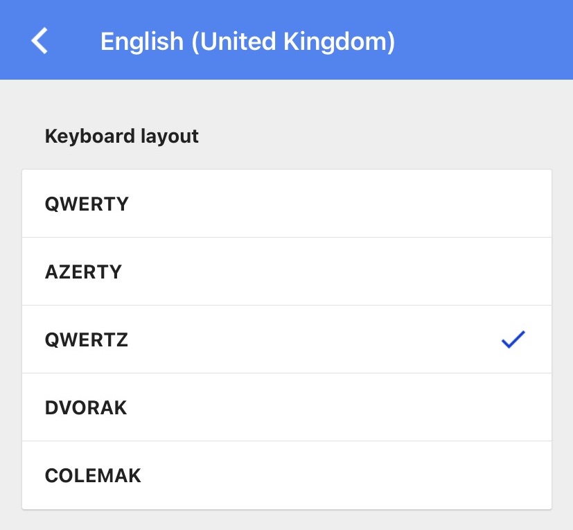 gboard keyboard layout