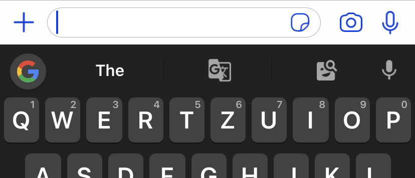 gboard show numberrow