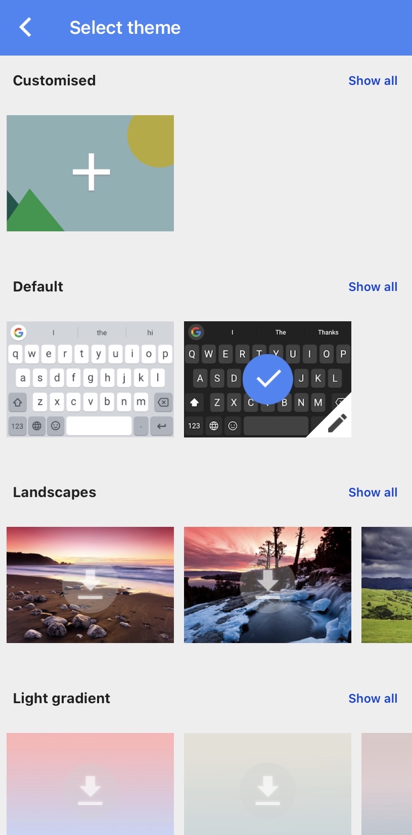gboard themes