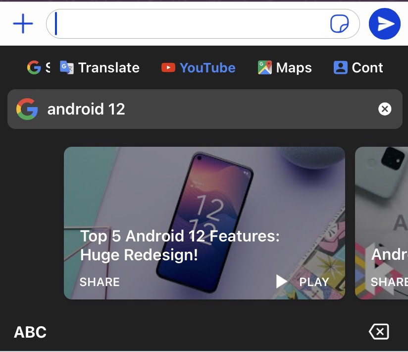 gboard youtube search