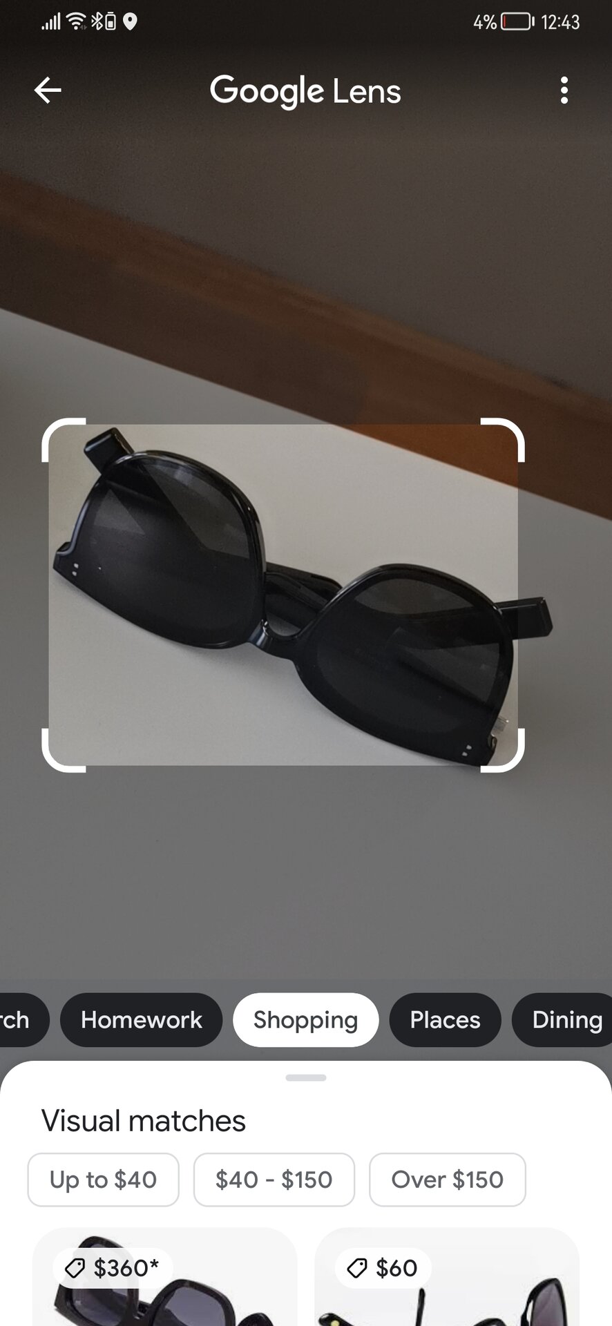 google lens shopping for products