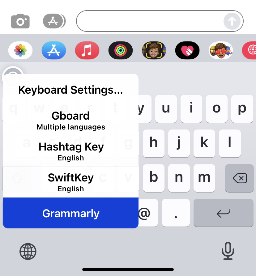 ios change keyboard