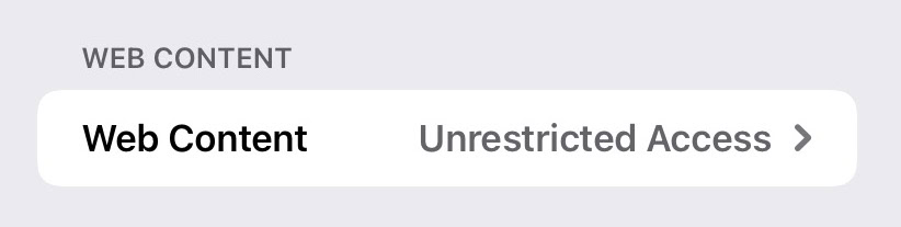 ios content restrictions web