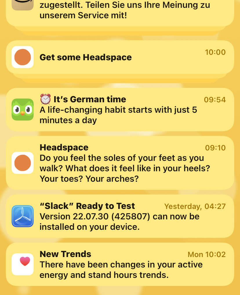 ios notification center