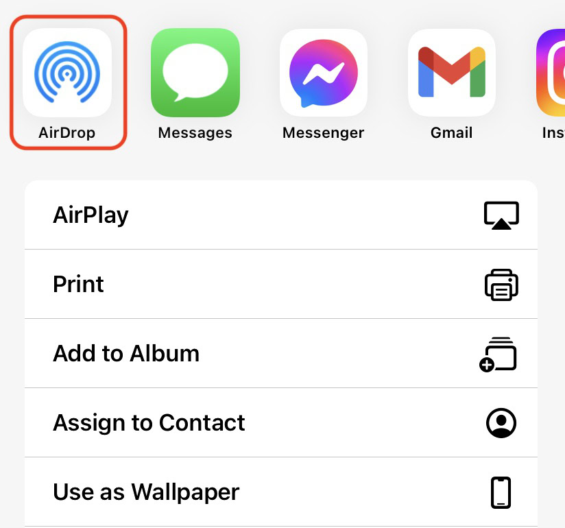 ios share menu