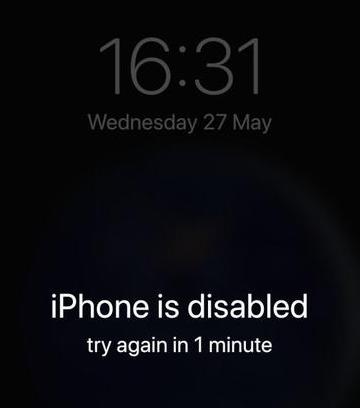 forgot iphone passcode disabled connect to itunes