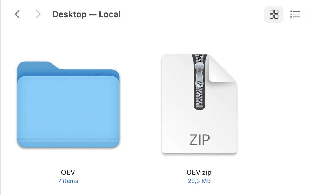 macos folder zipped