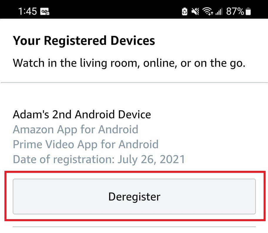 prime app registered devices
