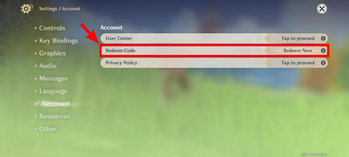Genshin Impact: How to redeem codes on iOs platform