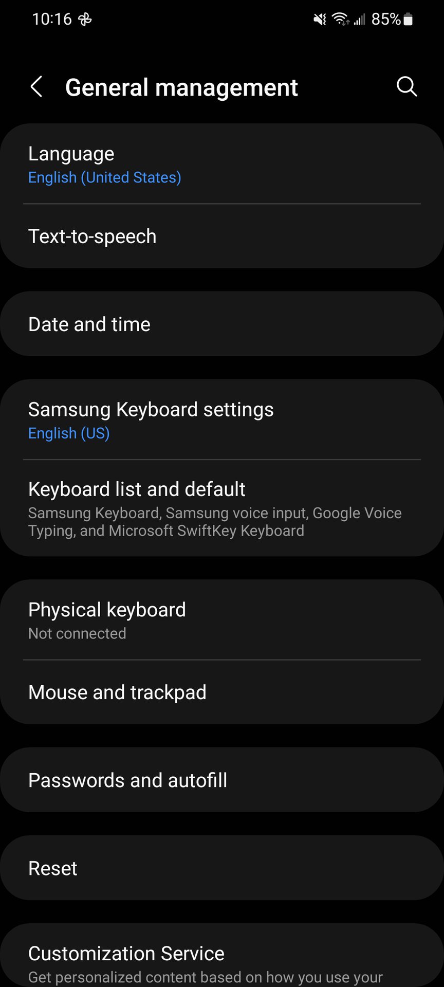 samsung keyboard settings
